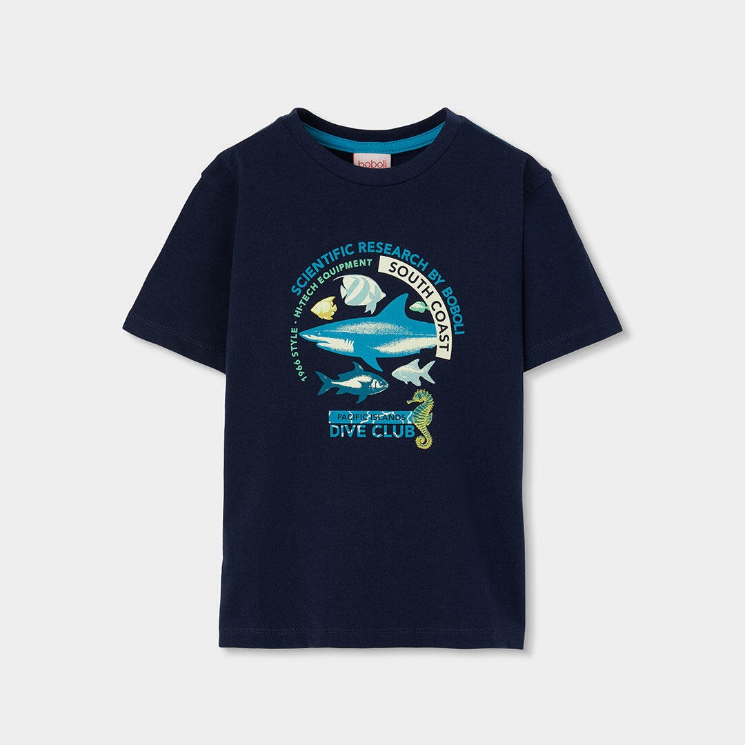 Conjuntos de verano de gimnasia kids niño boboli azul 3/7