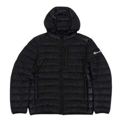 Heren borstzak jas met capuchon (zwart)