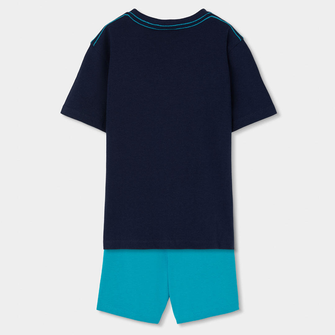 Conjuntos de verano de gimnasia kids niño boboli azul 2/7