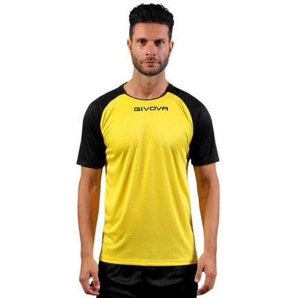 Tshirt Manches Raglan CAPO Homme (Noir / Jaune)