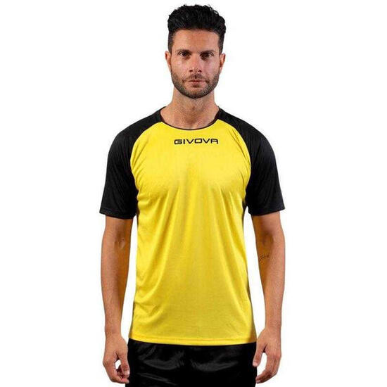 Tshirt Manches Raglan CAPO Homme (Noir / Jaune)