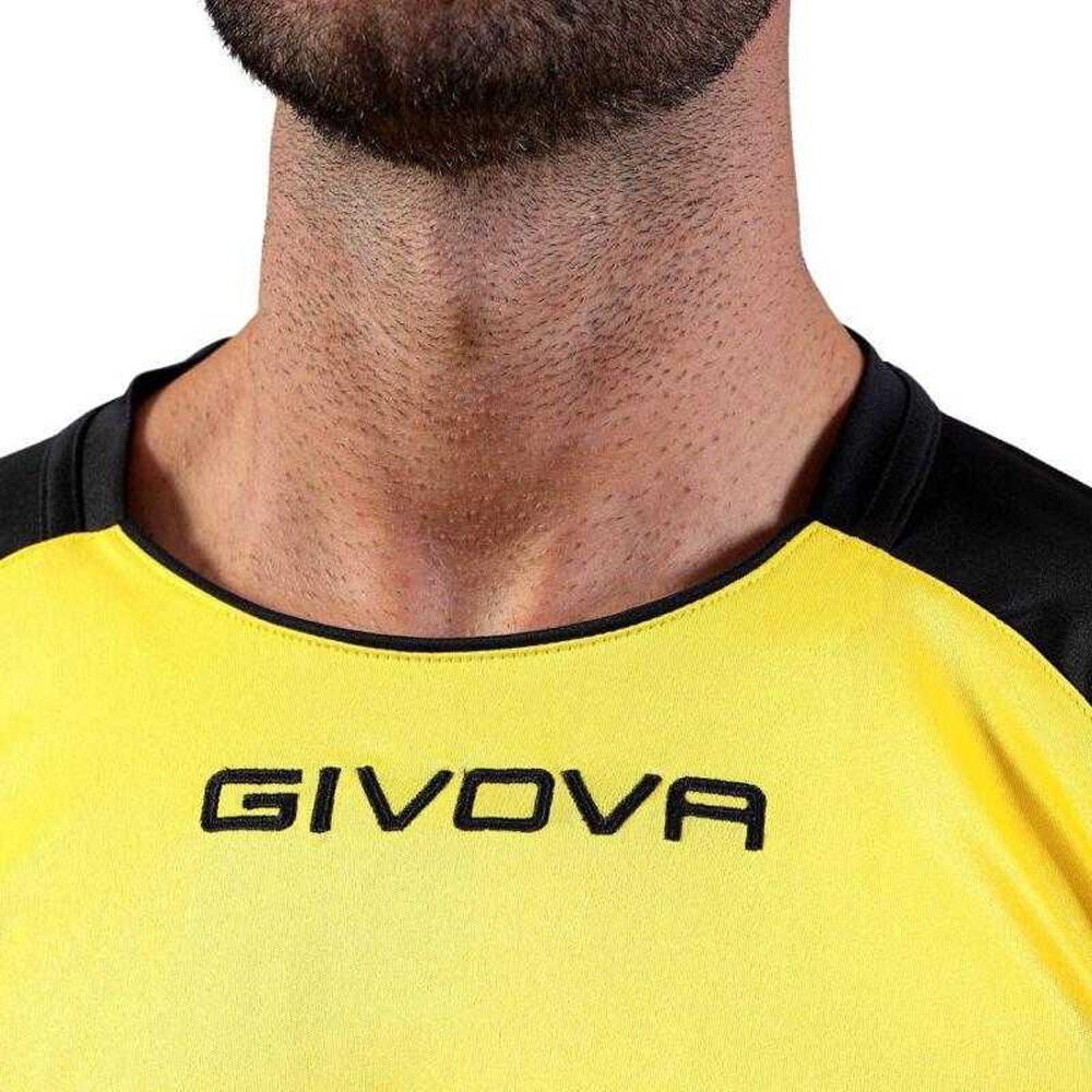 Camiseta Capo Raglan para Hombre Negro, Amarillo 4/4