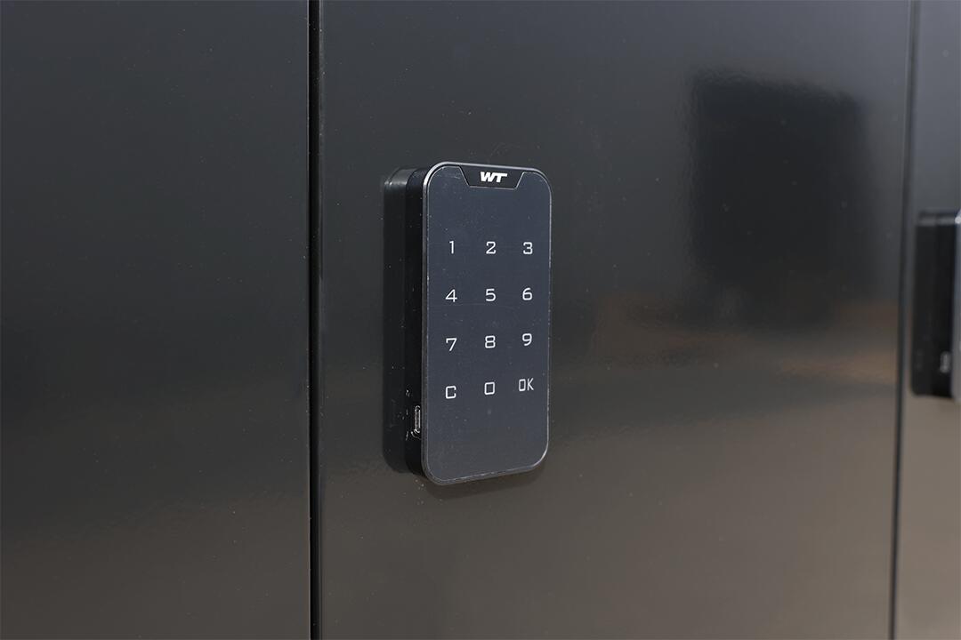 Lockerkast met digitaal cijferslot - Zwart - 112x42x150 cm - 9 lockers 7/7