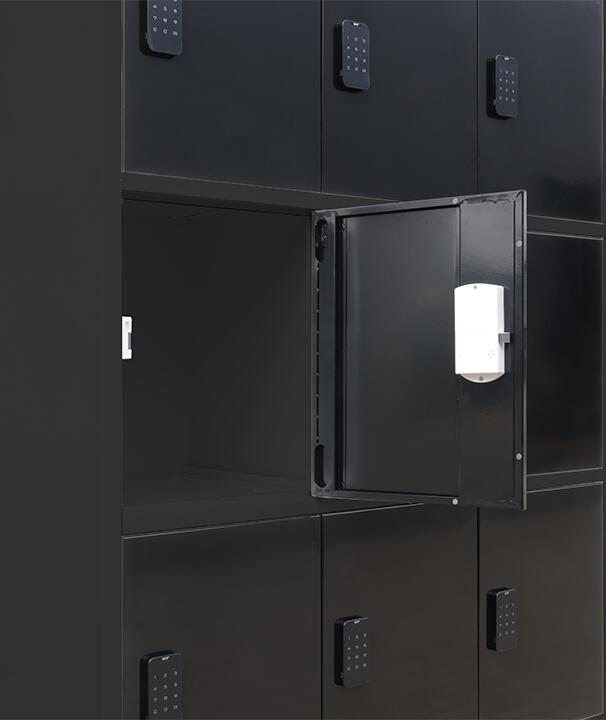 Lockerkast met digitaal cijferslot - Zwart - 112x42x150 cm - 9 lockers 4/7