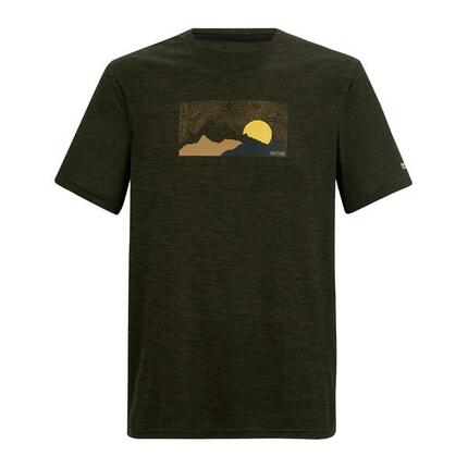 Tshirt Motif/style Paysage FINGAL Homme (Kaki Foncé Chiné)
