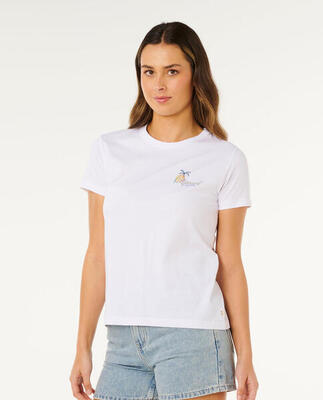Rip curl tide line standard tee - optical white