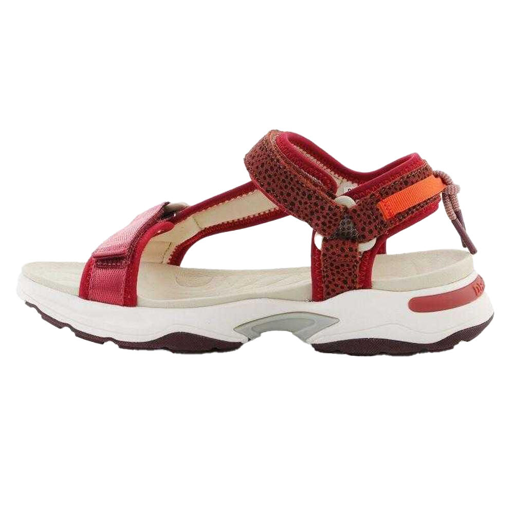 Sandalias Diseño de Rayas para Mujer Rojo 3/6