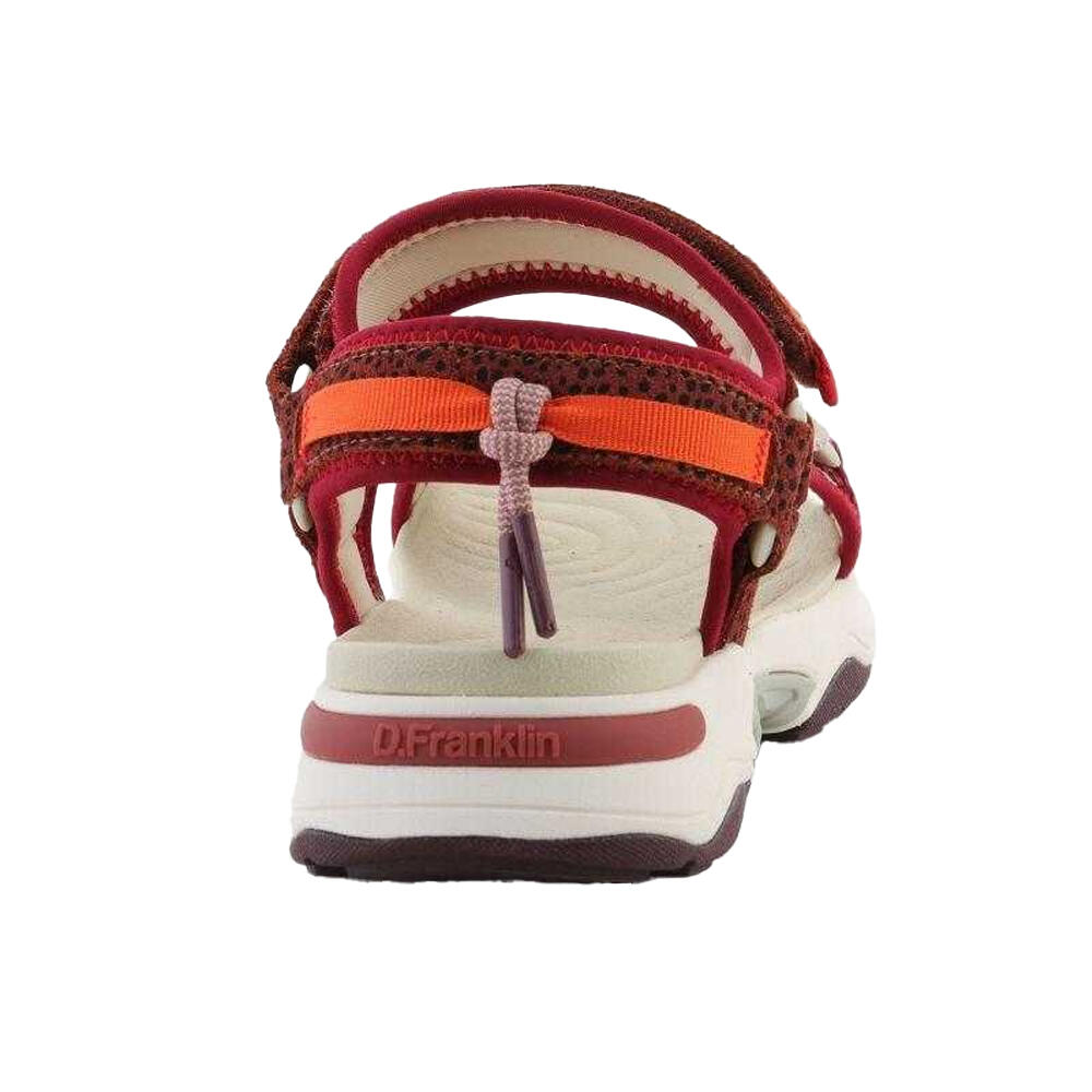 Sandalias Diseño de Rayas para Mujer Rojo 2/6
