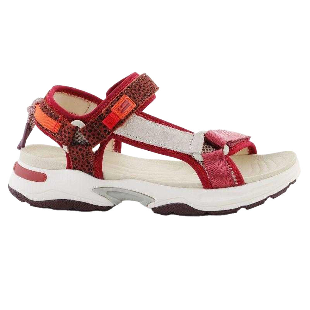 Sandalias Diseño de Rayas para Mujer Rojo 4/6