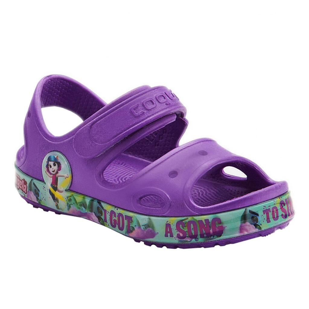 Childrens/Kids Yogi Talking Angela Sandals (Violet)
