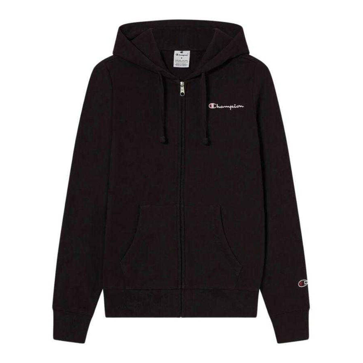 Felpa Con Cappuccio E Zip Intera Donna Champion Nero 2/4