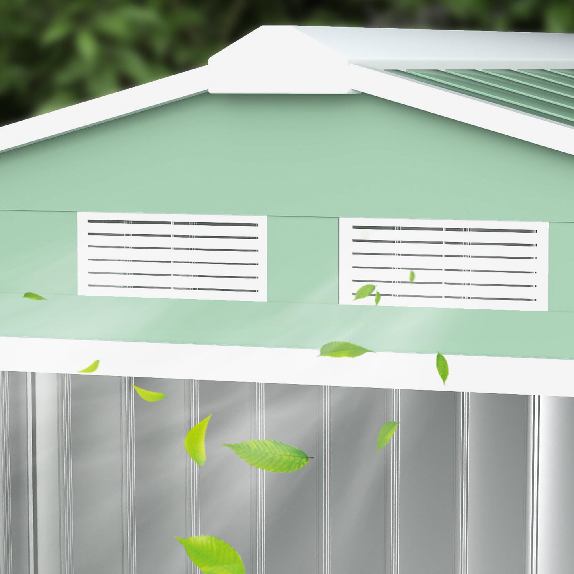 Abrigo 213x130x185 cm verde Outsunny 4/5
