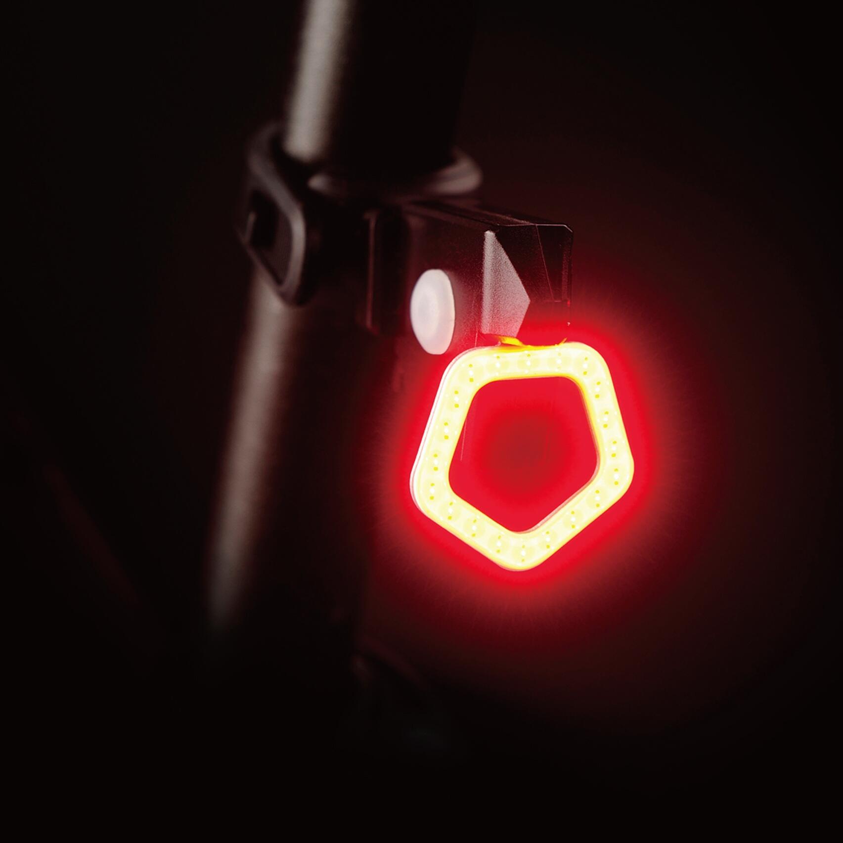 Lampka rowerowa tylna 20 CHIP LED Profex STAR na baterię, wodoodporna 4/4