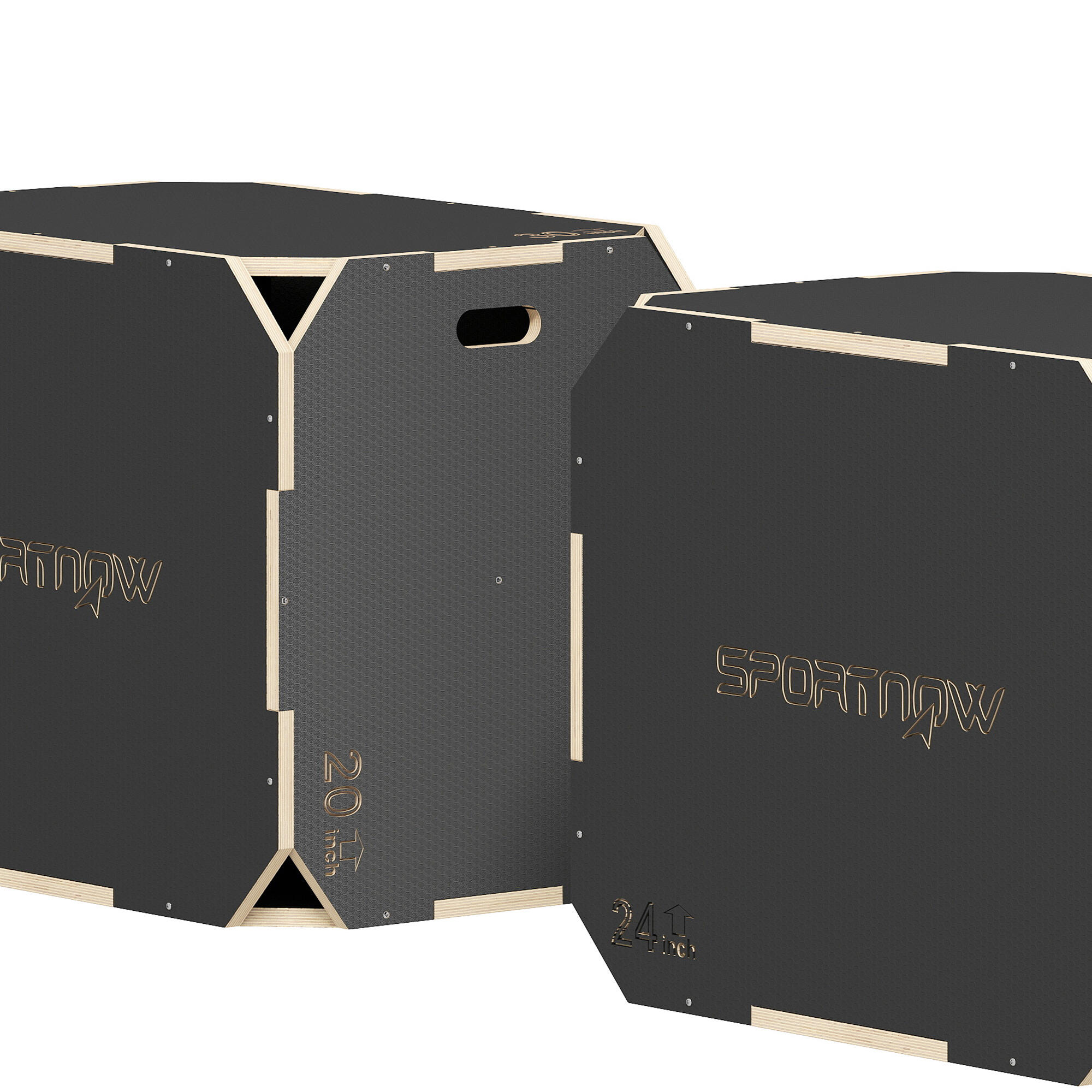 Caixa pliométrica 76x61x51 cm preto SPORTNOW 5/5