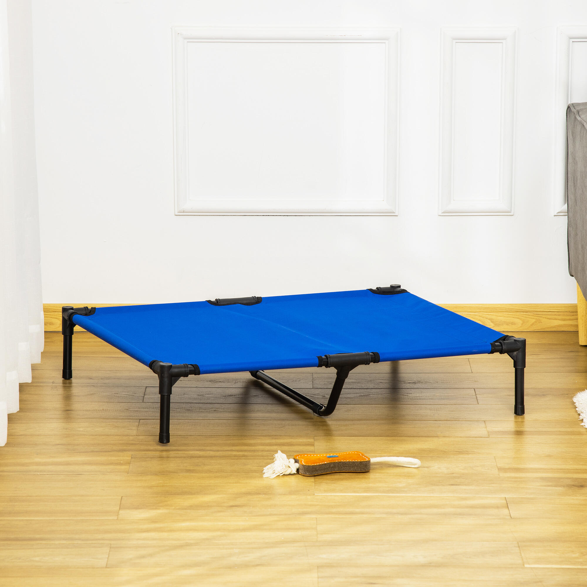 Cama Elevada Perros PawHut 92x76x18 cm Azul 2/5