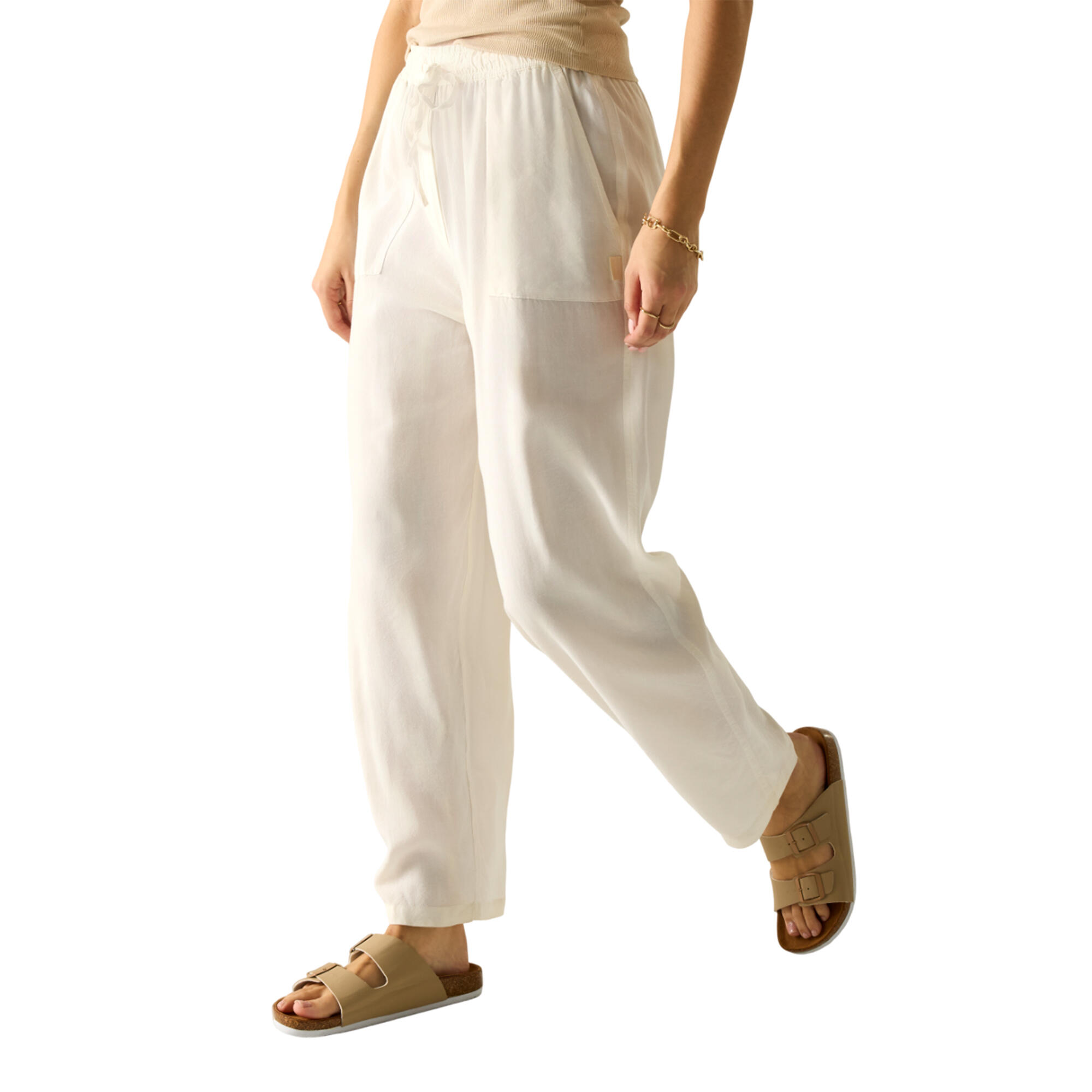 Womens/Ladies Elbrie Plain Trousers (Light Vanilla) 4/5