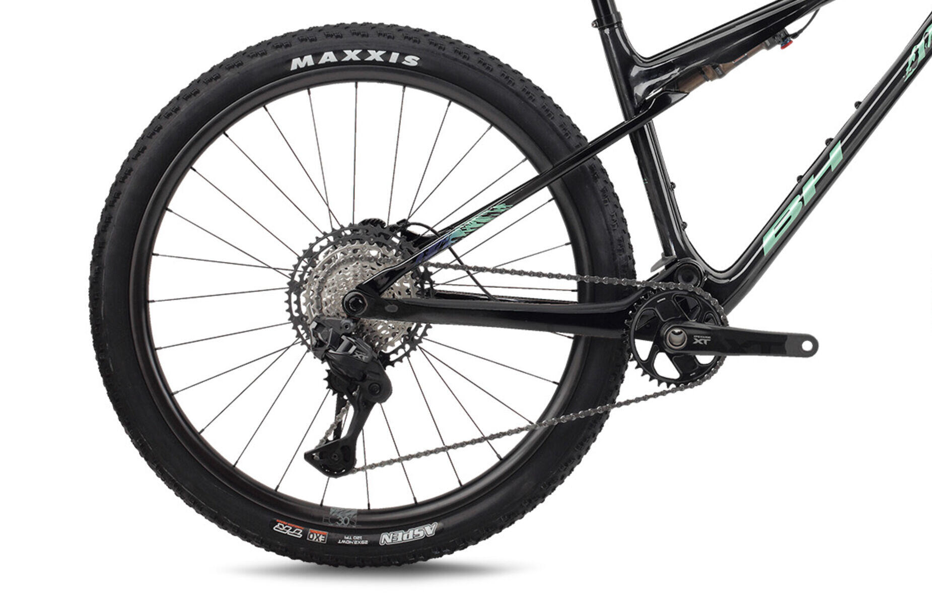 Bicicleta Mtb Bh Lynx Sls 8.0 (2026) negro-verde 3/4