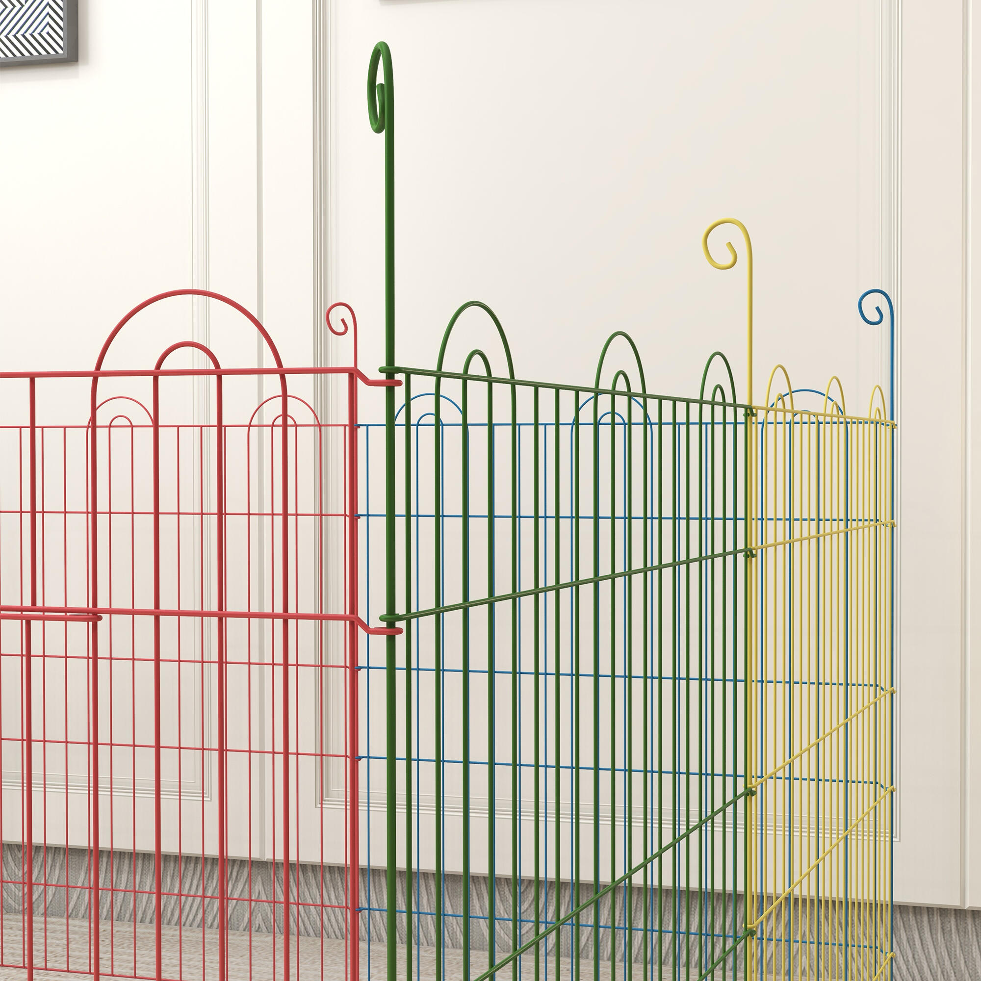 Parque para Perros PawHut 156x156x60 cm Multicolor 5/5