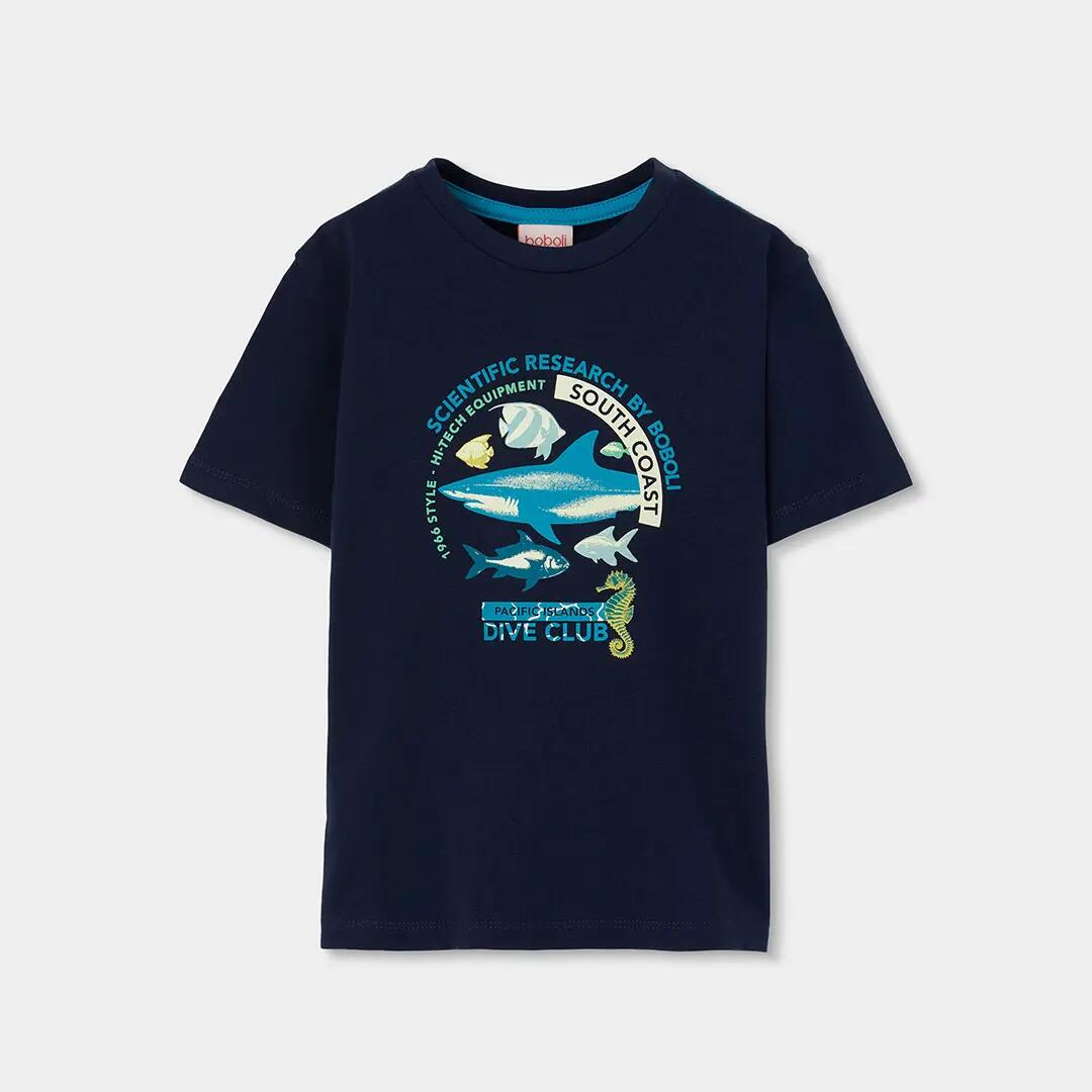 Conjuntos de verano de gimnasia kids niño boboli azul 3/7