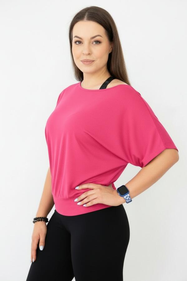 Bluzka damska do tańca i fitness z odkrytymi plecami Dancer malina 2skin 4/4