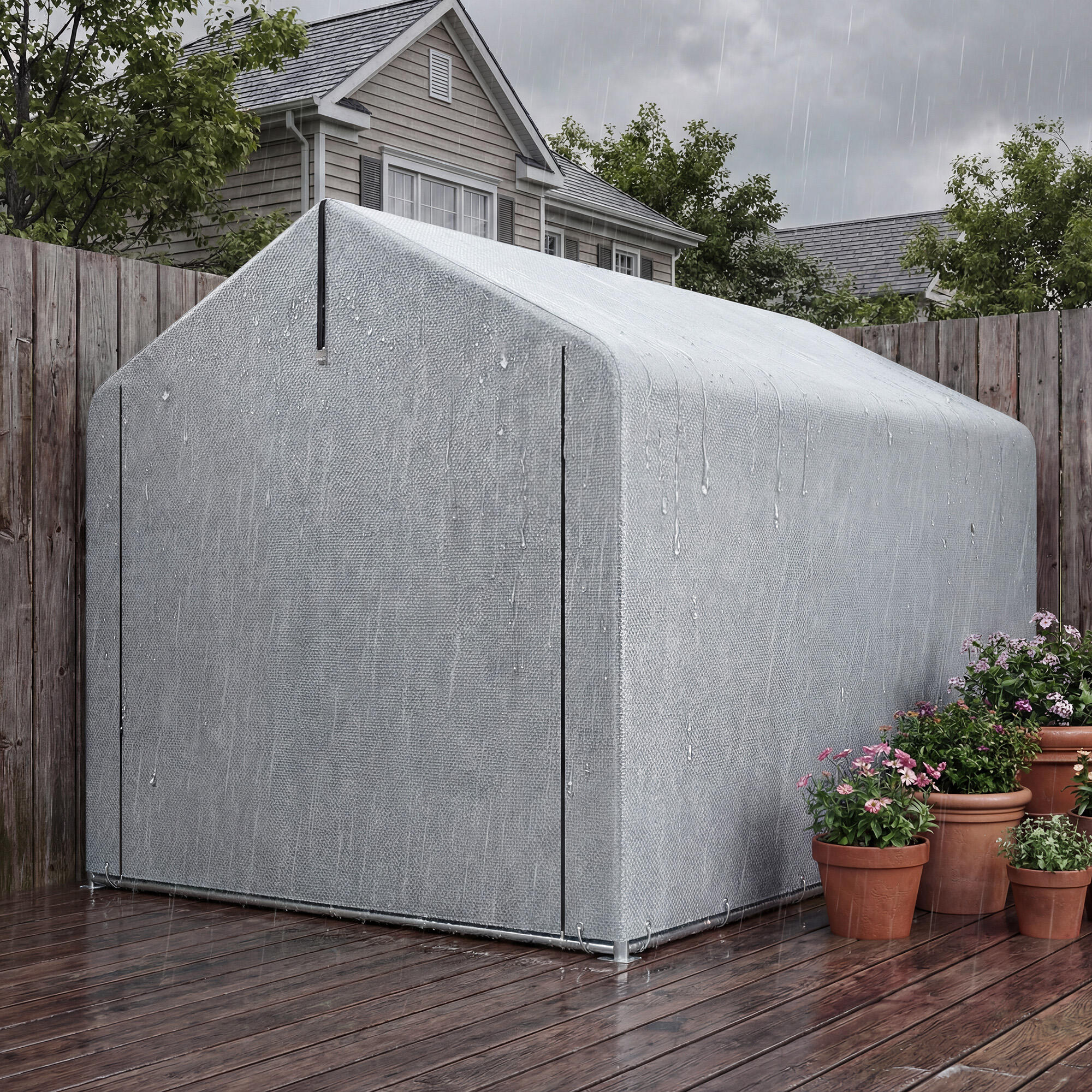 Tenda  Outsunny Cinzento Claro 5/5