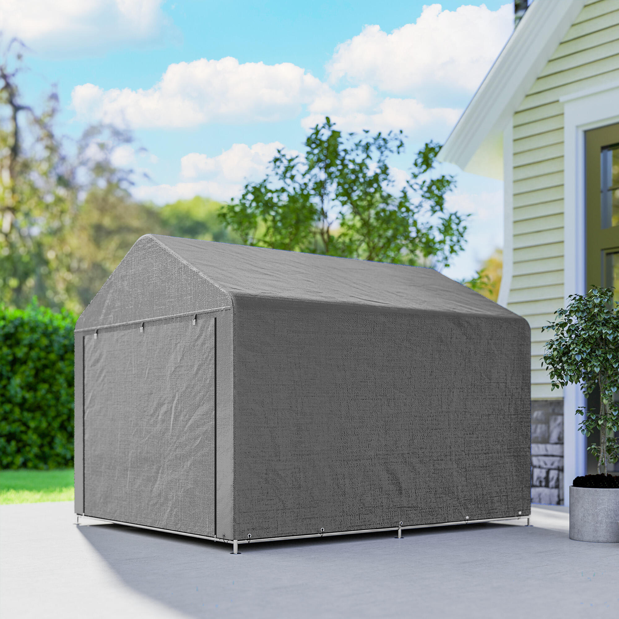 Tenda  Outsunny Cinzento Claro 4/5