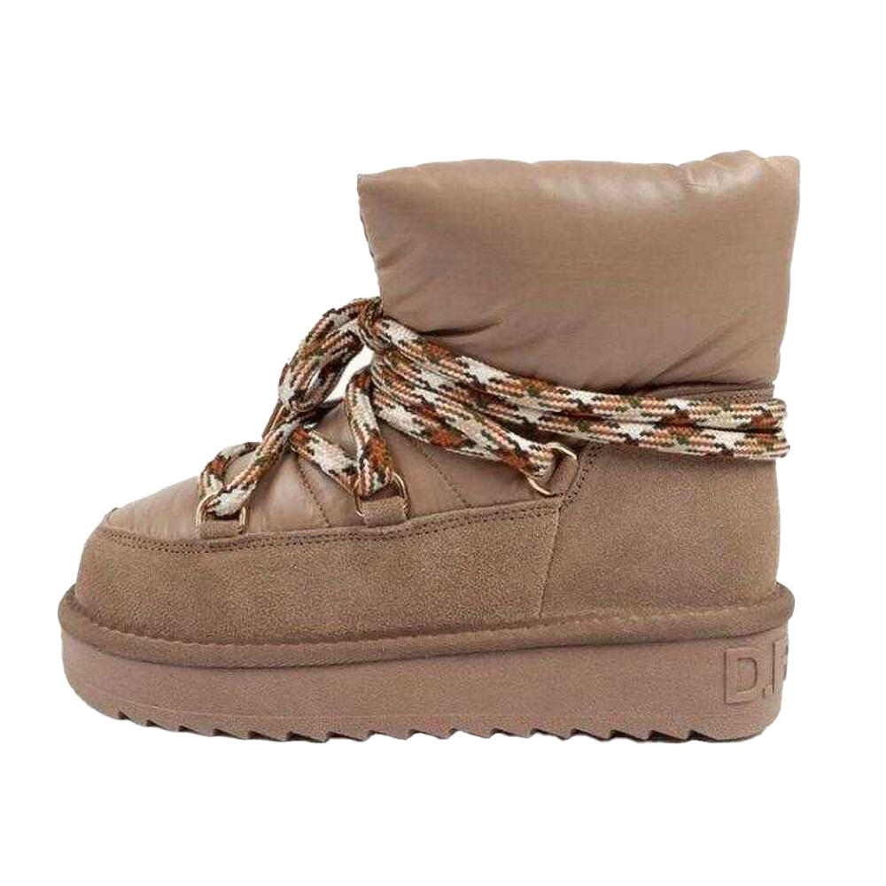 Womens/Ladies Sheepskin Platform Winter Snow Boots (Dark Brown) 3/5