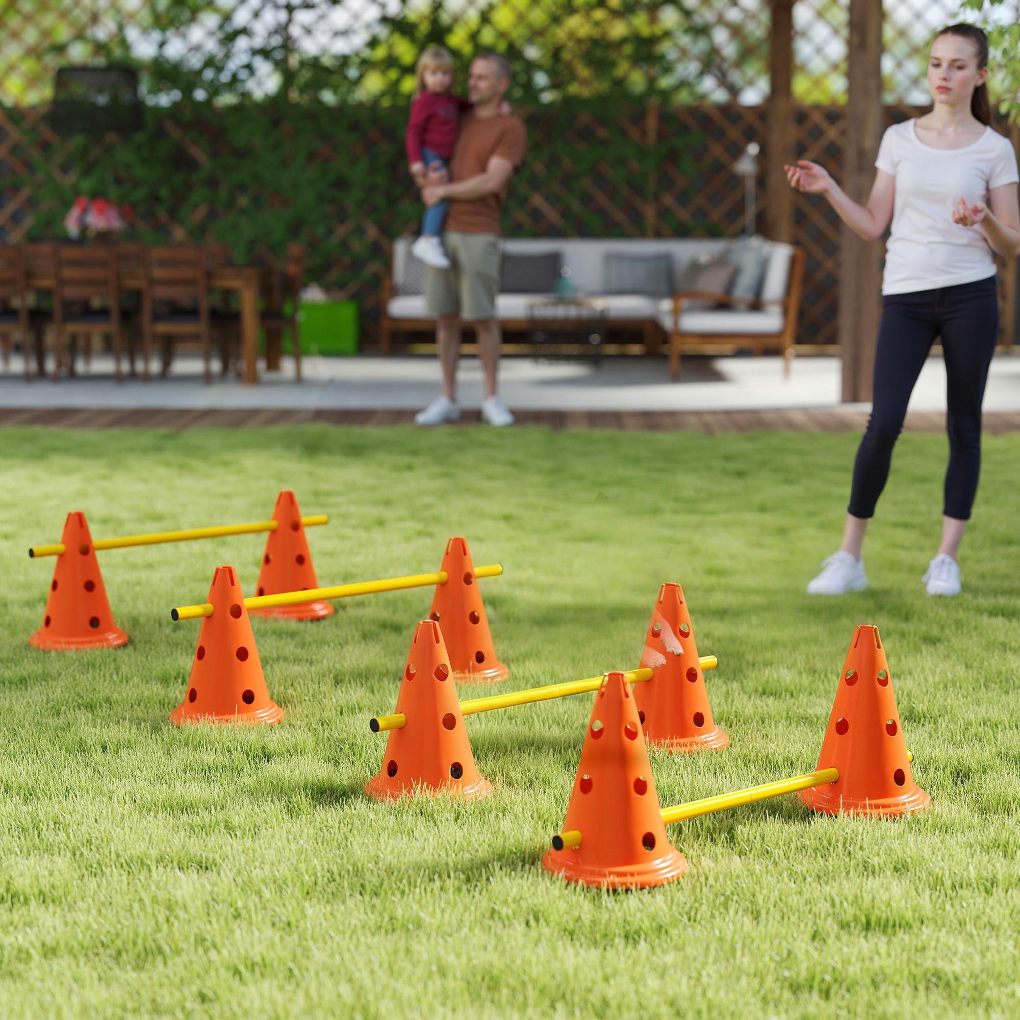 Set Agilidad Perros PawHut 80x22.5X30 cm Naranja 2/5
