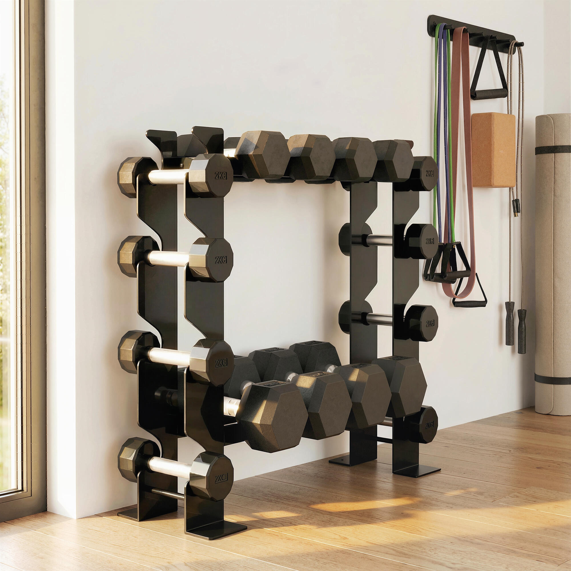 Suporte para Halteres SPORTNOW Preto 2/5