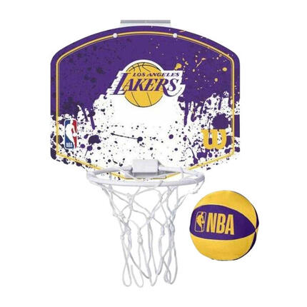 Ensemble De Mini Panier De Basket LOS ANGELES LAKERS Adulte (Violet Clair /