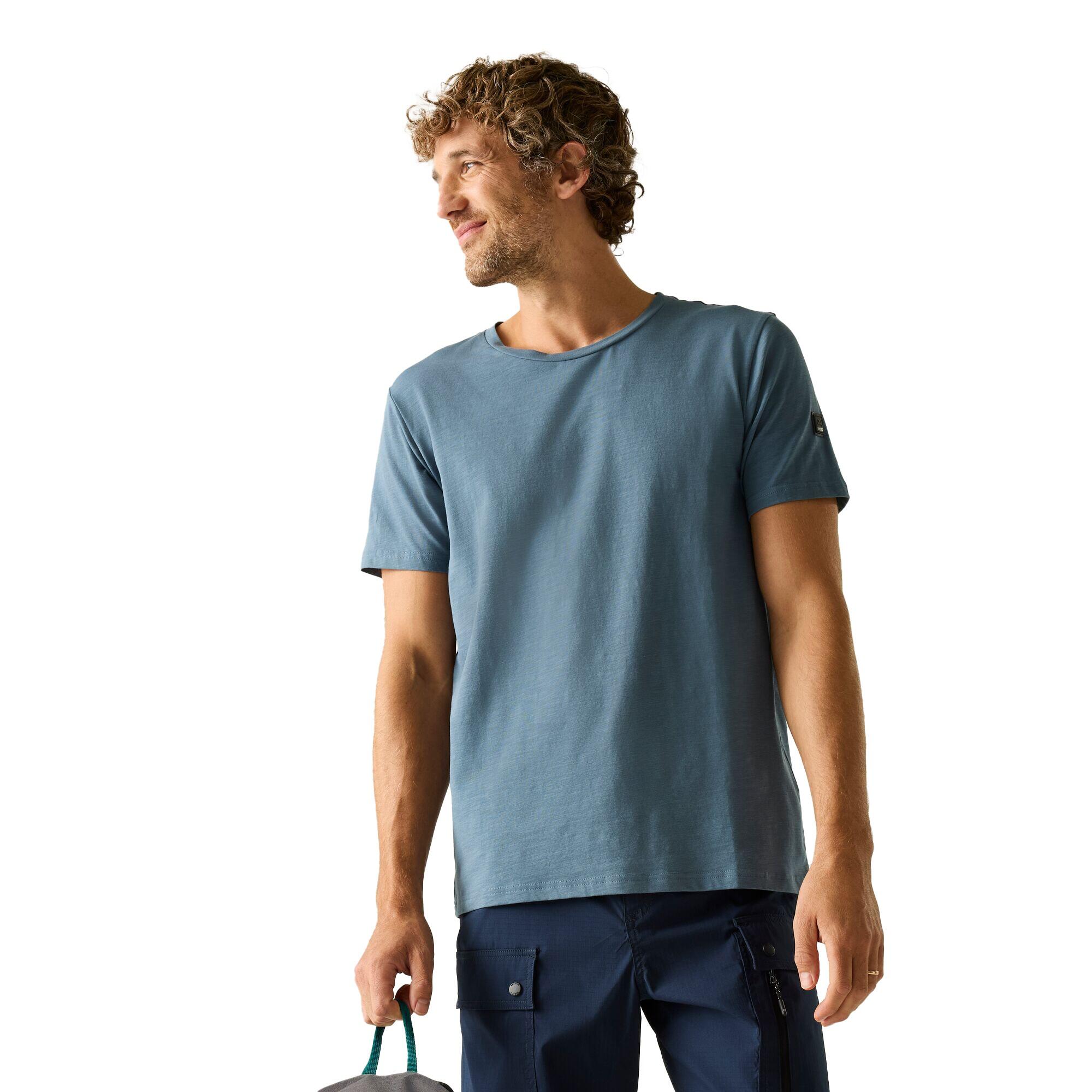 Tricou Drumeții În Natură Regatta Finlo Logo Bărbați