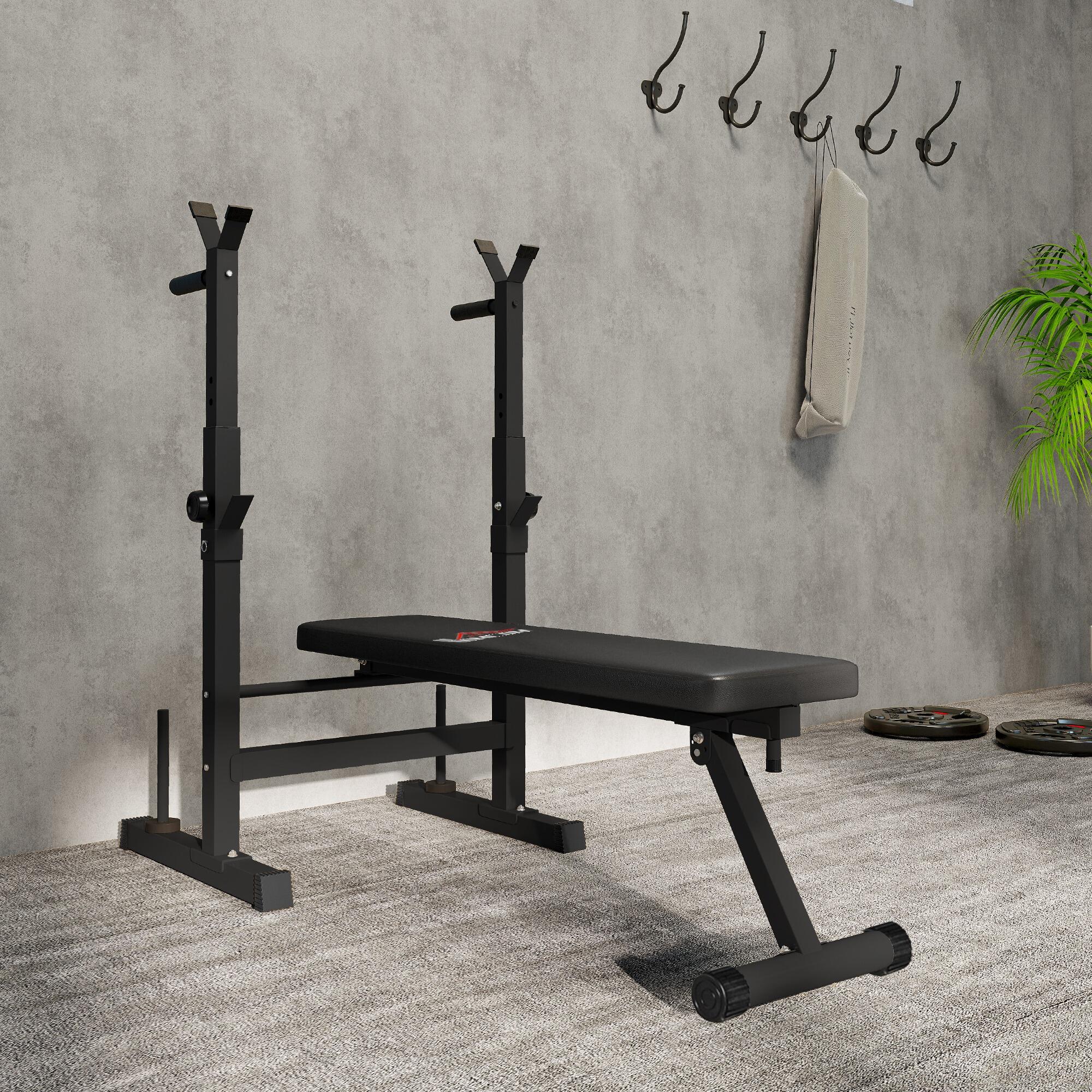 Banco de Pesas HOMCOM 140x73x122 cm Negro 4/5