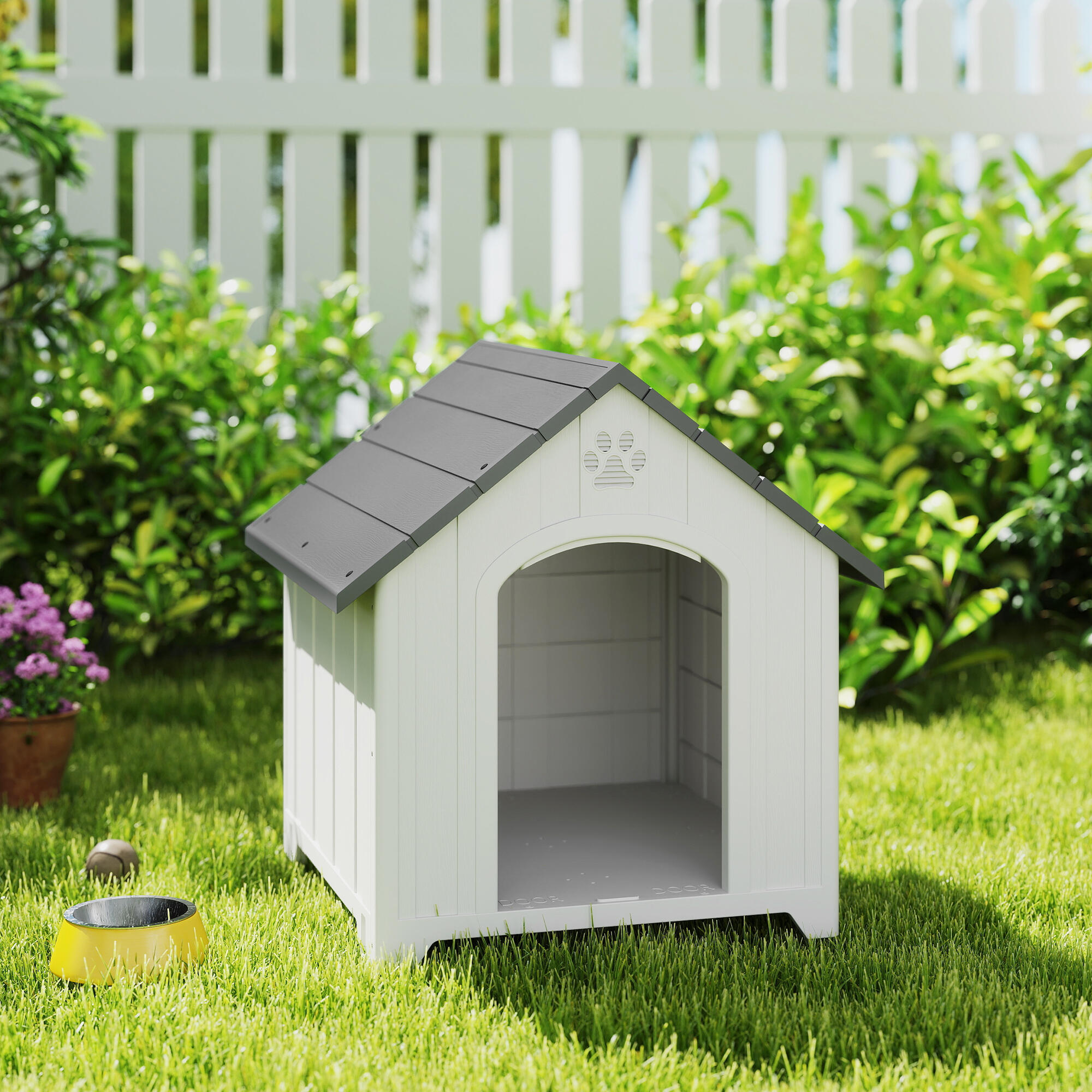 Casota para Cães PawHut Cinzento 2/5