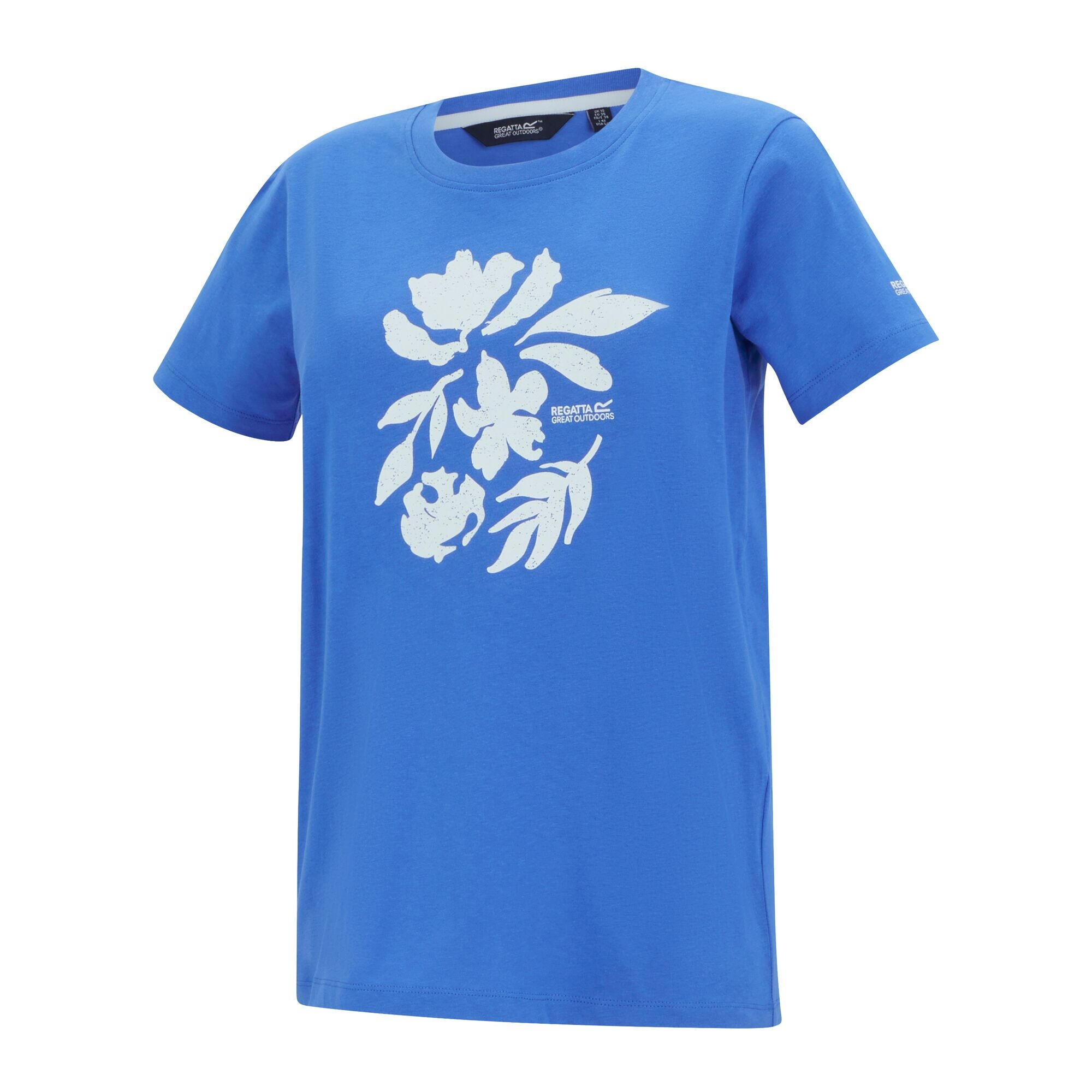 Tshirt Motif/style Fleur Et Silhouette FILANDRA Femme (Bleu Vif) 3/5