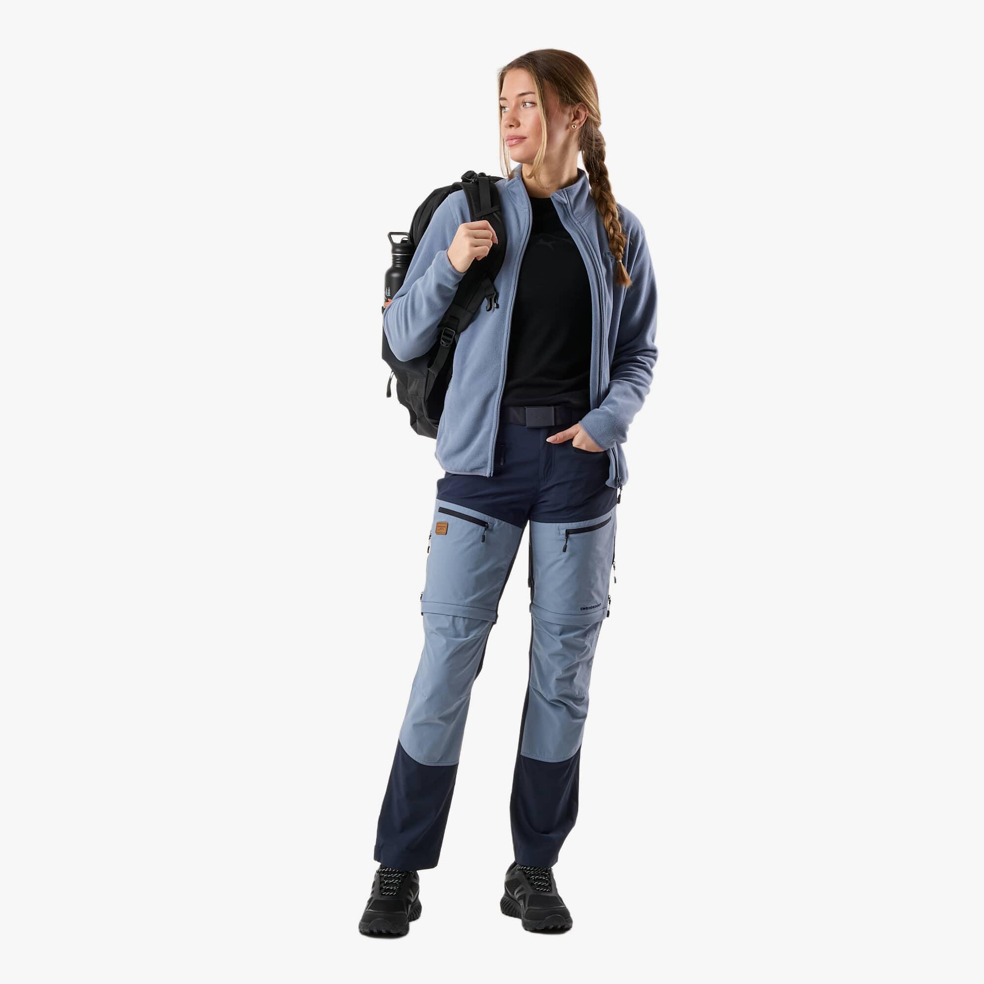 Women hiking outdoor pants wind resistant breathable Lofoten Stretch Zip-Off 3/7