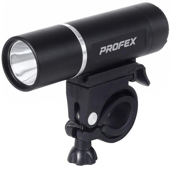 Lampka rowerowa przednia 1 WAT LED Profex na baterię, aluminiowa