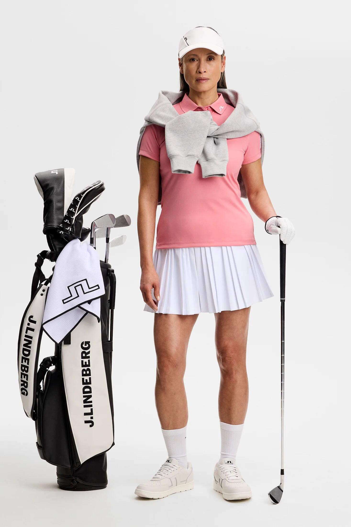 Tour Tech Polo Damen Flamingo Plume 3/4