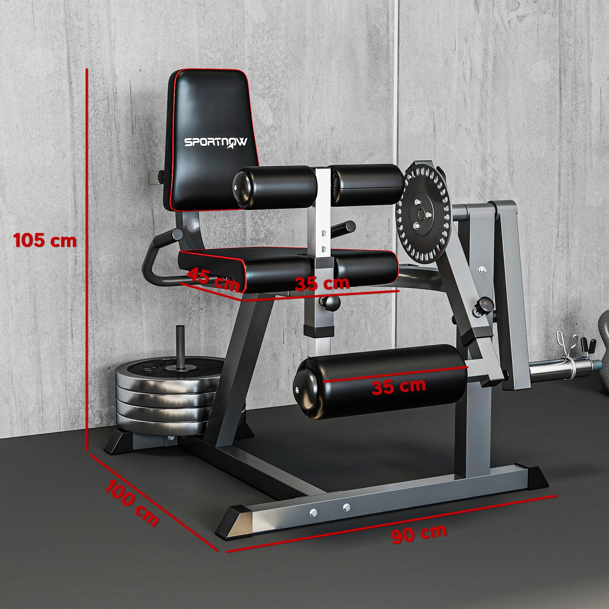 Máquina de Elevação de Pernas SPORTNOW Preto 3/5