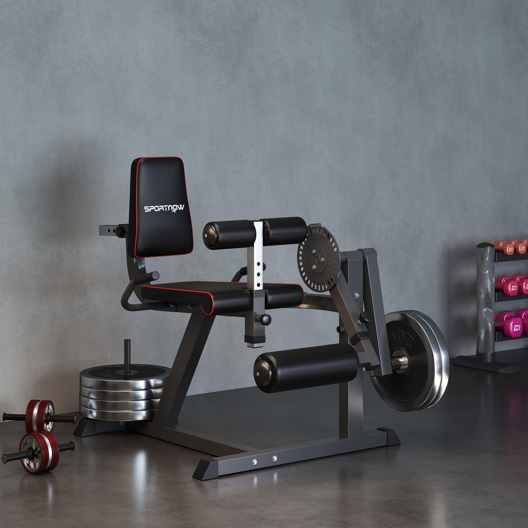 Máquina de Elevação de Pernas SPORTNOW Preto 2/5
