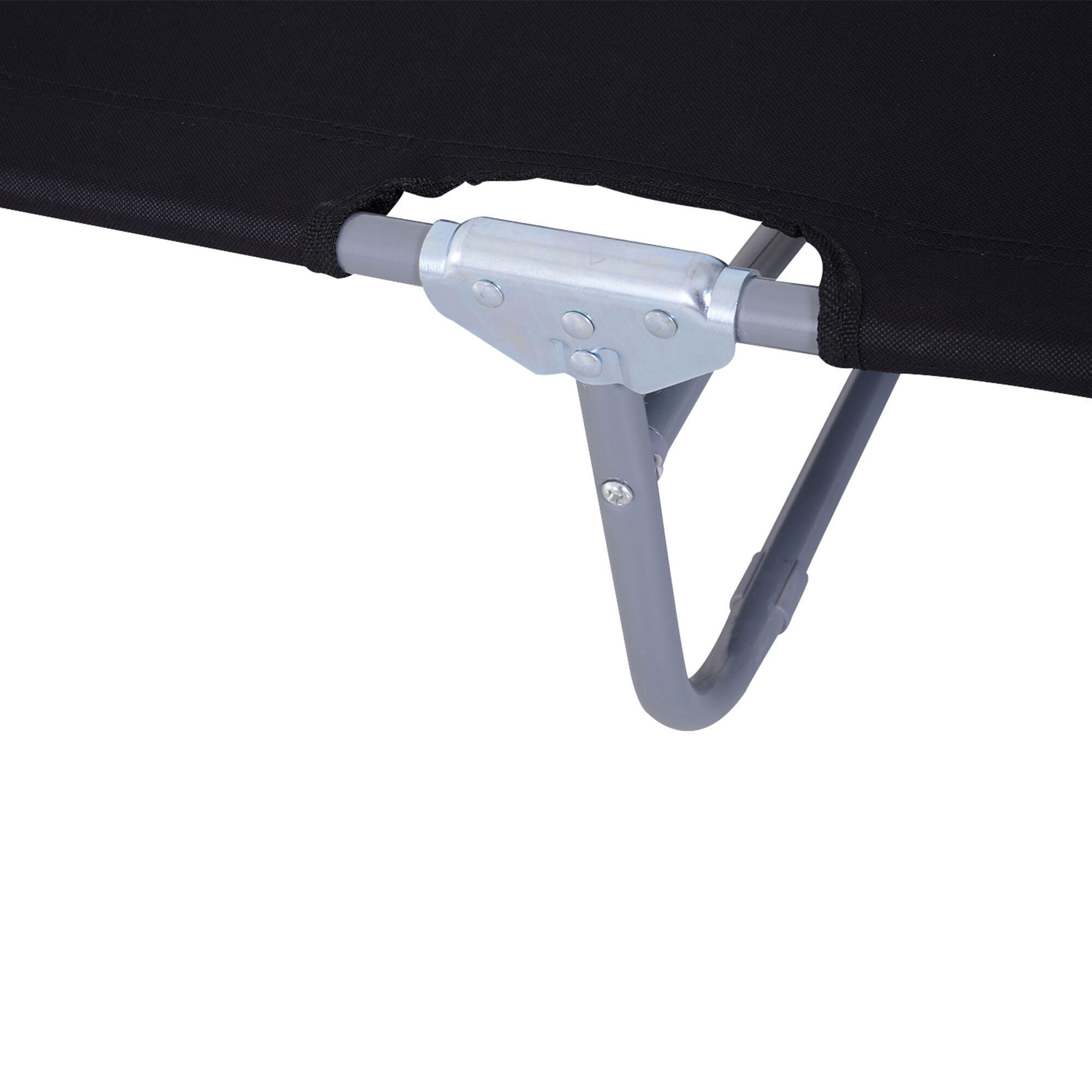 Tumbona Plegable Outsunny 187x55x24 cm Negro 5/5