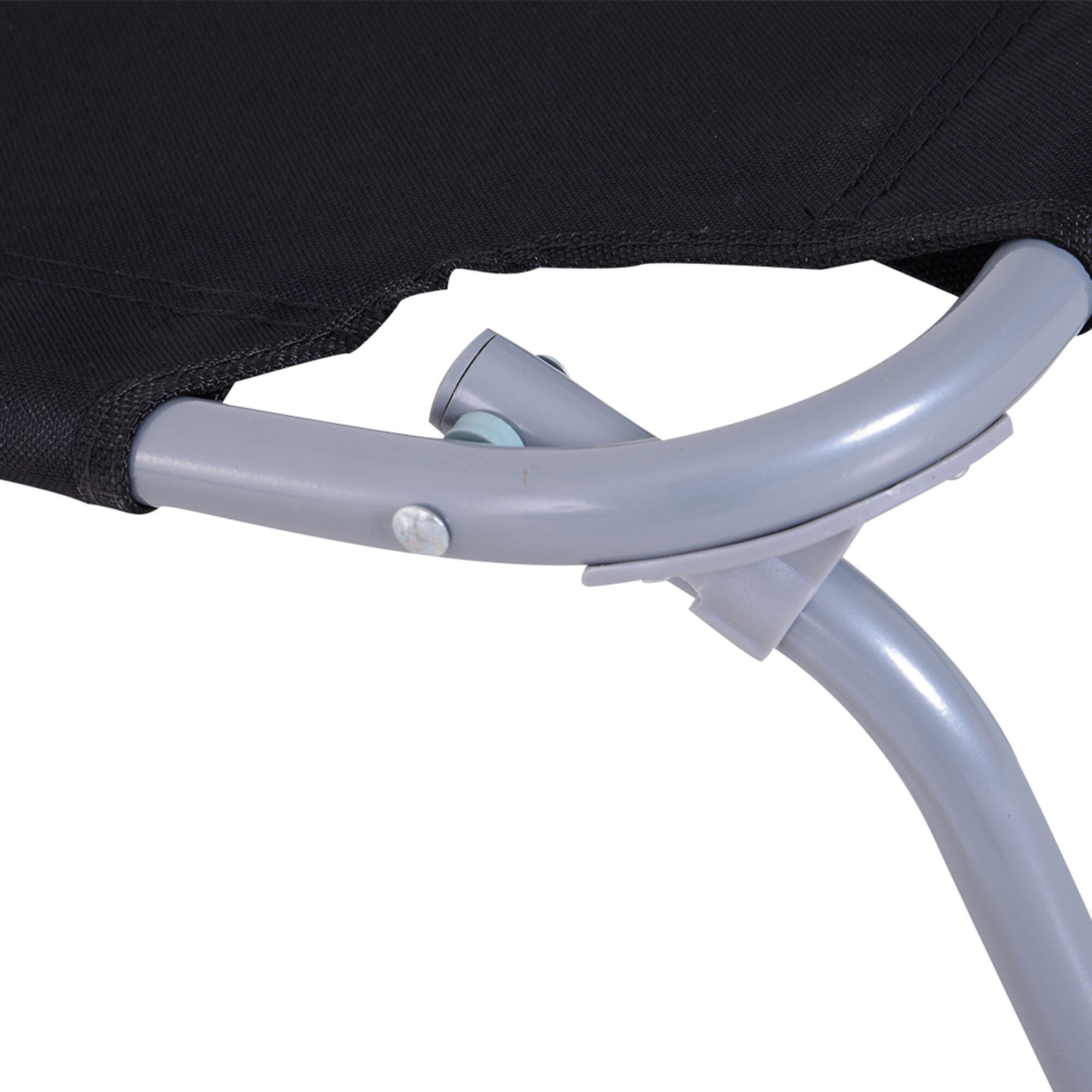 Tumbona Plegable Outsunny 187x55x24 cm Negro 4/5