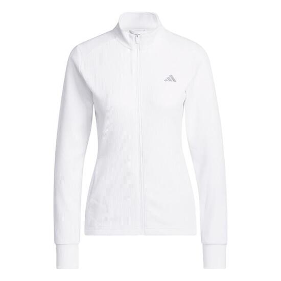 Adidas Textured Jacket giacca da golf da donna bianca
