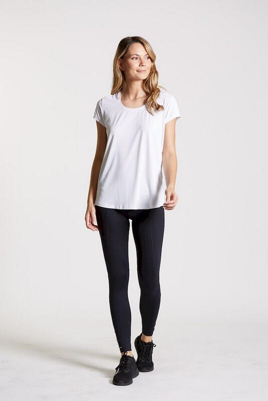 Camiseta Fitness Mujer Ditchil Bright Blanco Transpirable 2/7