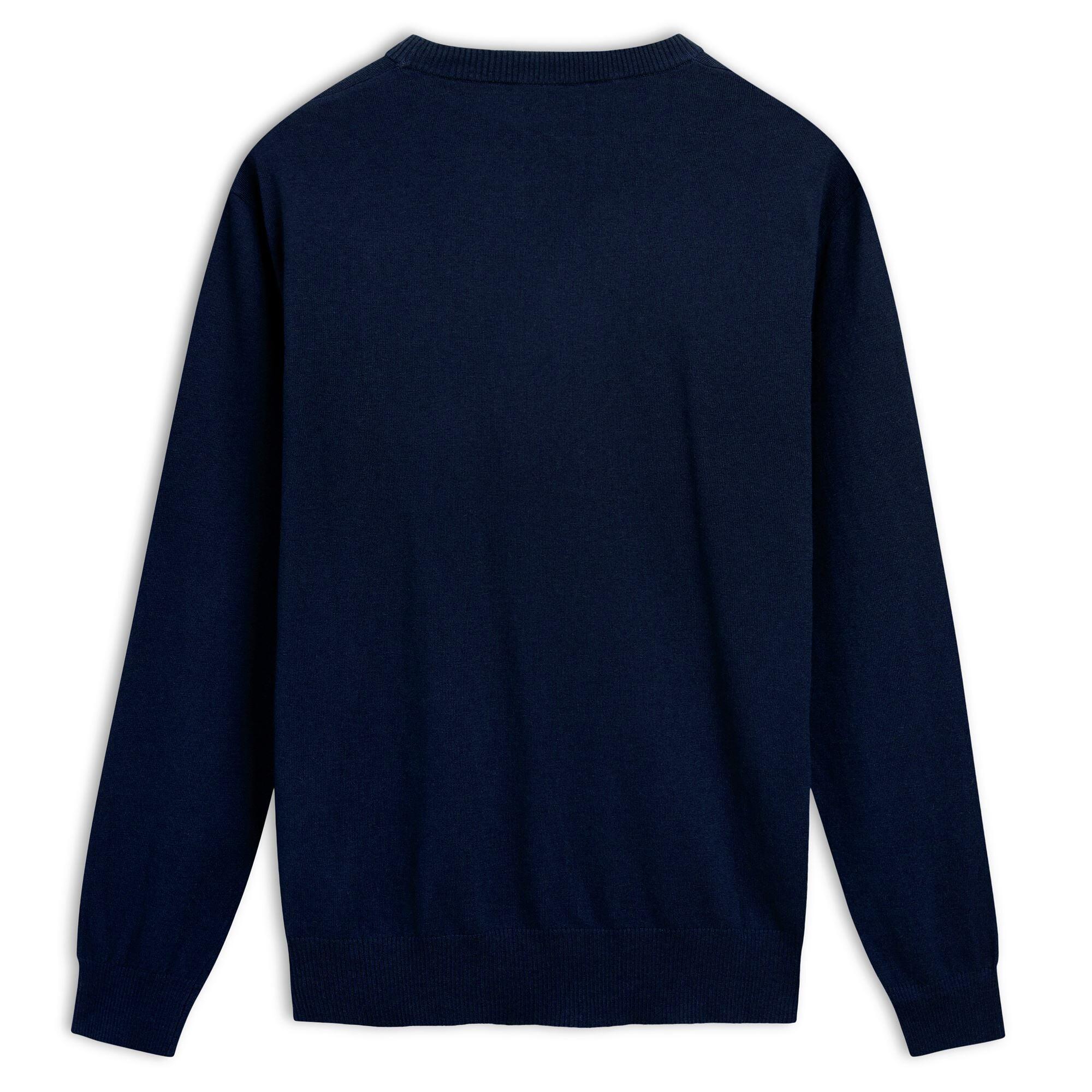 Maglione da uomo in cotone blu da lifestyle 2/3