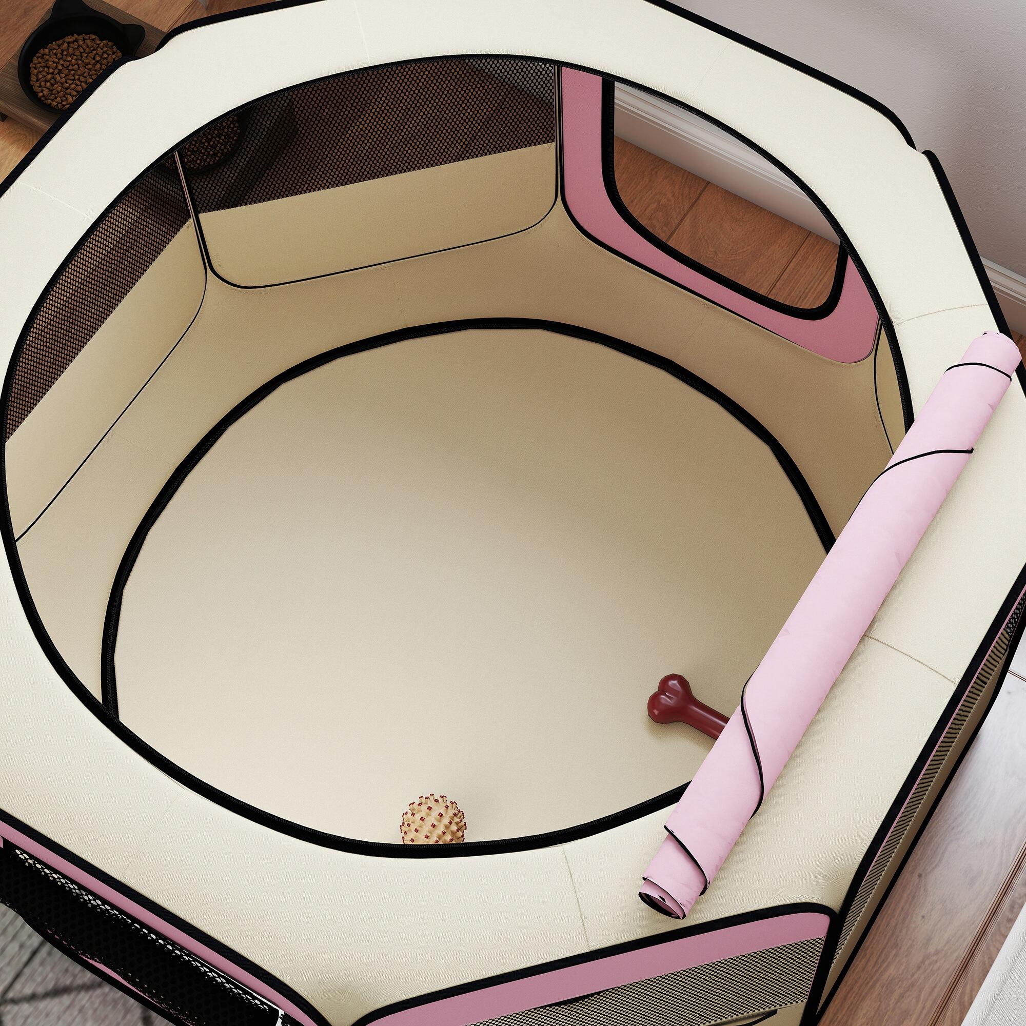 Parque para Animais PawHut Rosa 4/5