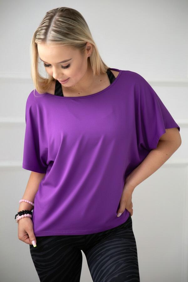 Bluzka damska luźna do tańca i fitness Salsa Violet 2skin 3/5