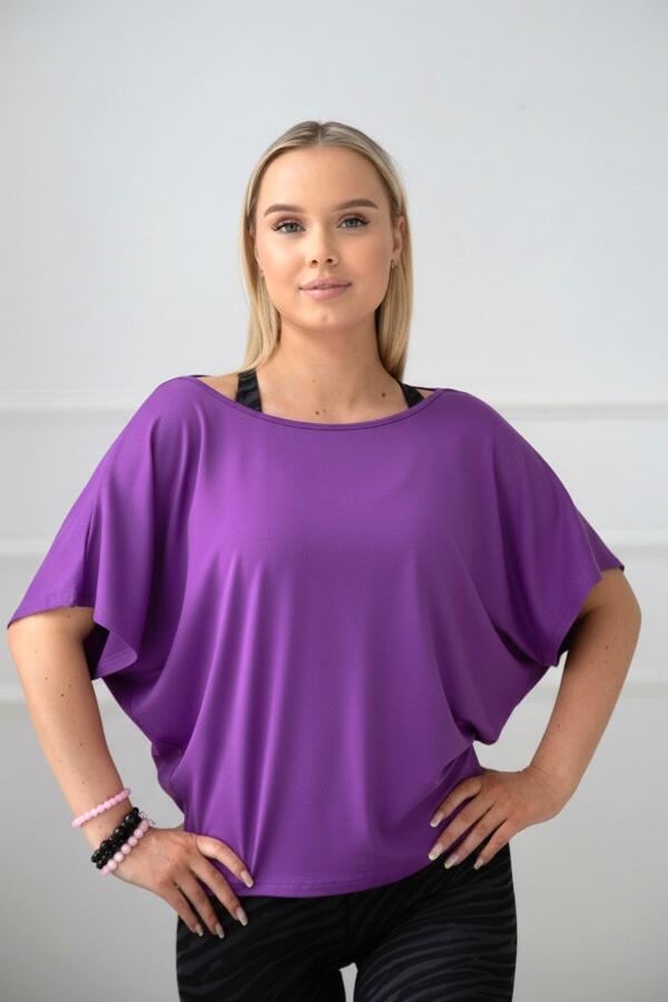Bluzka damska luźna do tańca i fitness Salsa Violet 2skin 2/5