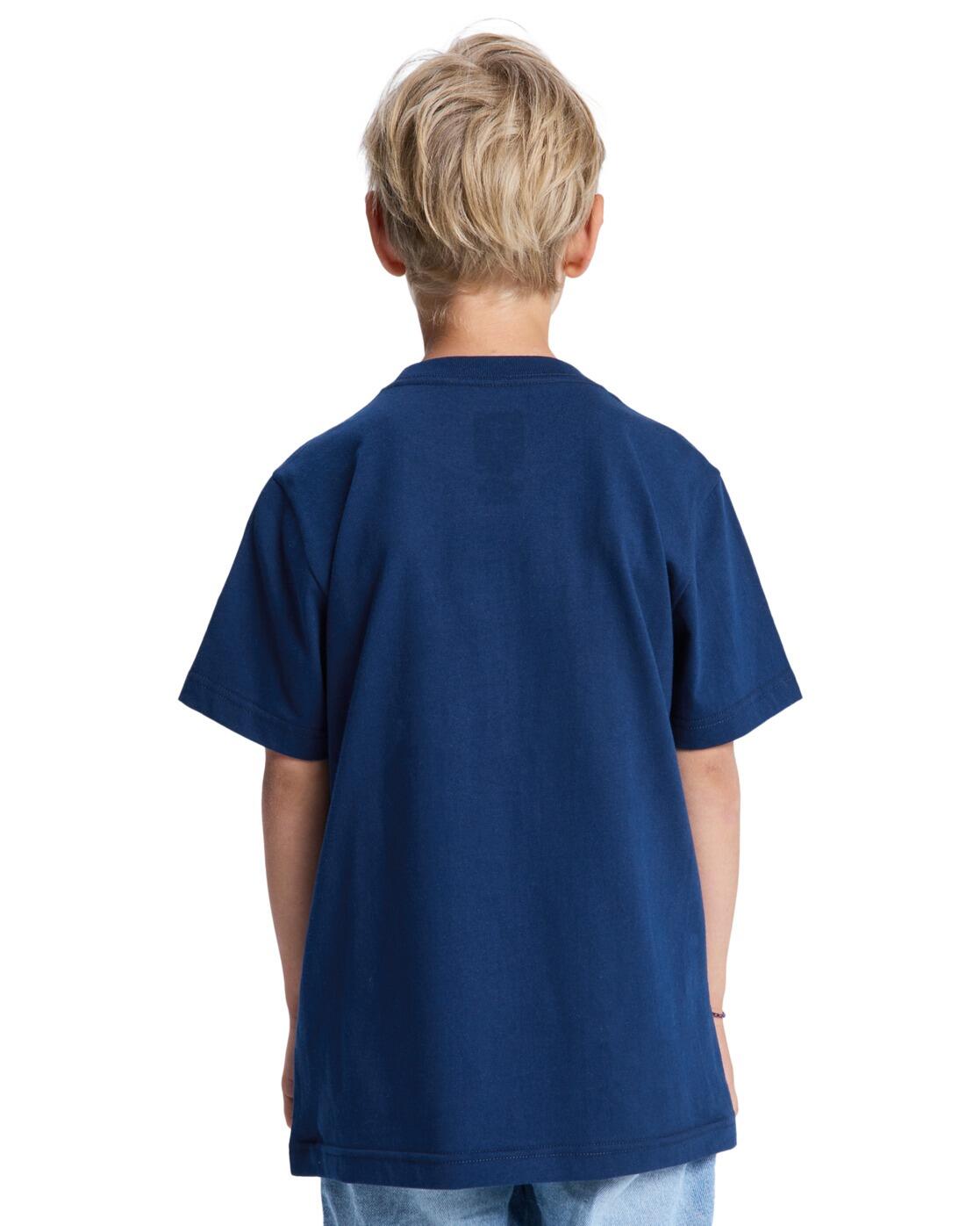 Camiseta de manga corta BURNING SKULL Azul Niño 2/4