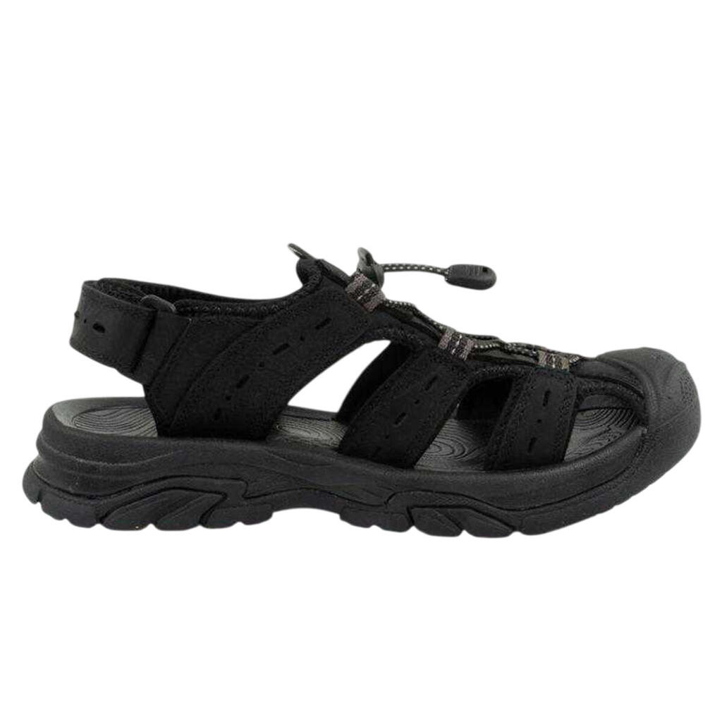 Mens Leather Sandals (Black)