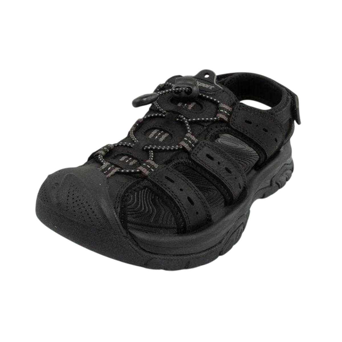 Leren sandalen heren (Zwart) 4/5